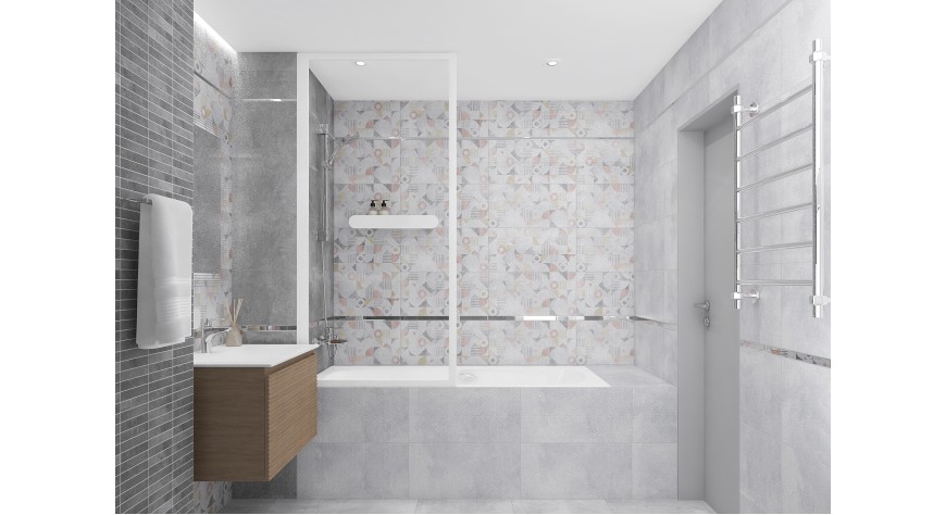 Etnis узор светло-серый - фото 1