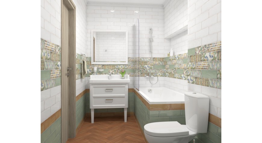 Монпарнас зеленый, беж - фото 1