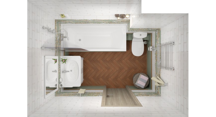 Монпарнас зеленый, беж - фото 3