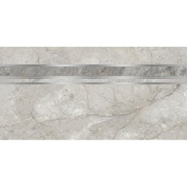 Декор Этна D узкая полоса серый 30х60