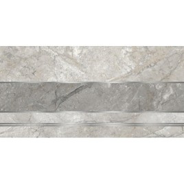 Декор Этна D1 широкая полоса серый 30х60