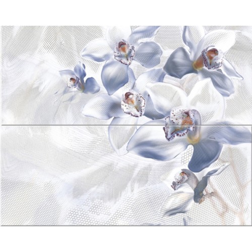 Агат блю Панно "Орхидея" 50,5х40,2 (комплект из 2-х пл.)
