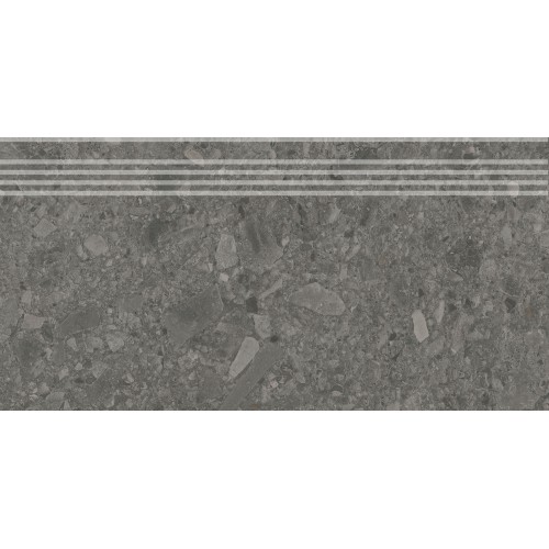 Чеппо ди Гре Ступень антрацит матовый обрезной DD606220R\GR 30x60