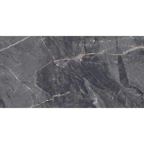 Джерико Неро Керамогранит чёрный 60х120 матовый гравированный