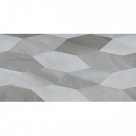 Плитка настенная Lazurro Leaves серый декор 30х60