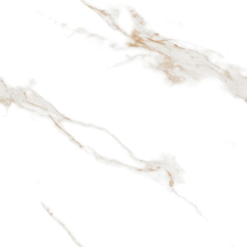 Калакатта Шарп Голд Керамогранит белый 80х80 полированный