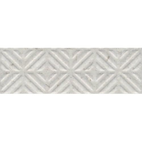 Карму Бордюр серый светлый матовый обрезной 11209R\4 9,6х30