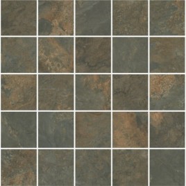 Рамбла Декор коричневый мозаичный MM12132 25х25