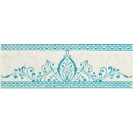 Анастасия Бордюр орнамент бело-голубой 1501-0088 8,5х25