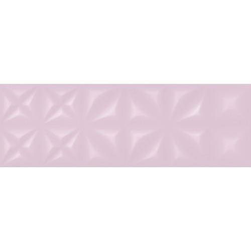 Lila Плитка настенная  рельеф розовый (LLU072D) 25x75