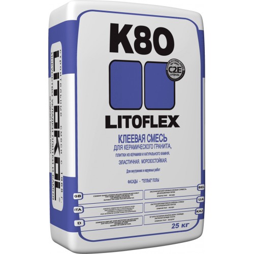 LITOKOL LITOFLEX К80 серый клей для плитки (25 кг)