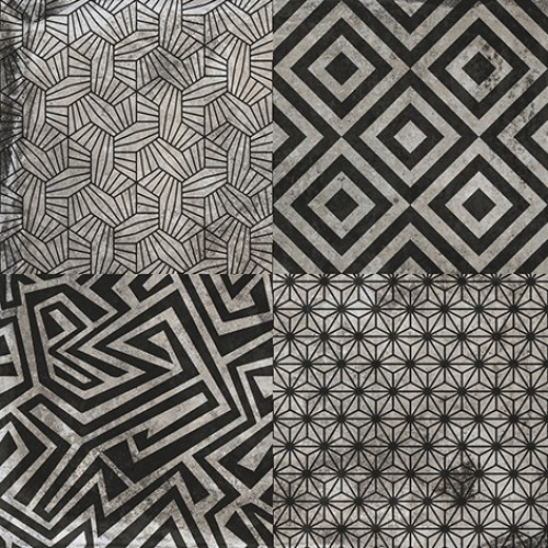 Rust Декор G-185/M/d01/40x40 черный