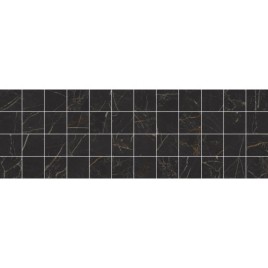 Роял Декор мозаичный чёрный ММ60074 20х60 глянцевый