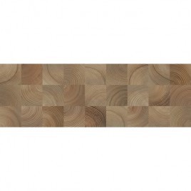 Шиен 4Д Плитка настенная декор коричневый, структура 25х75