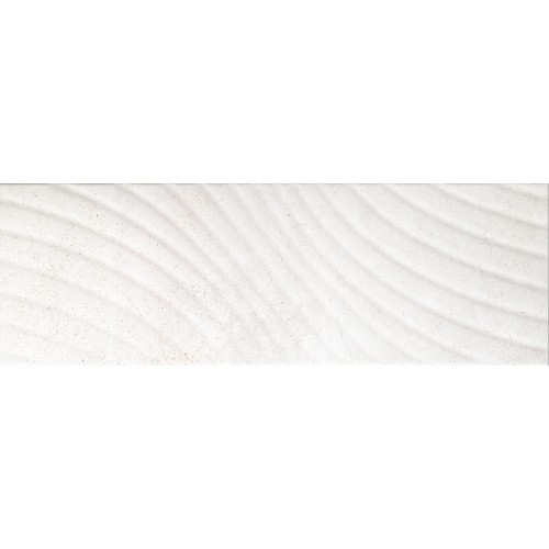 Сонора 7 тип 1 Плитка настенная декор белый, волна 25х75