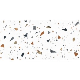 Тераццо Бианко Керамогранит цветной 60х120 матовый карвинг