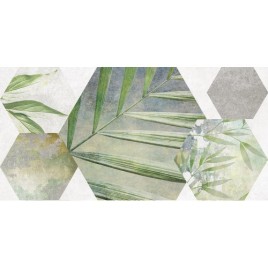 Focus Плитка настенная зелёный ботаника 34090 25х50