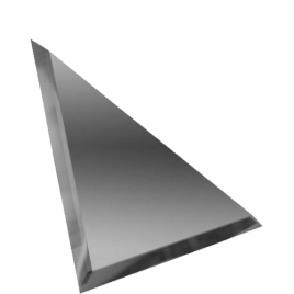 Треугольная зеркальная графитовая плитка с фацетом 10мм ТЗГ1-04 - 300х300 мм/10шт