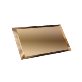 Прямоугольная зеркальная бронзовая плитка с фацетом 10мм ПЗБ1-02 - 480х120 мм/10шт