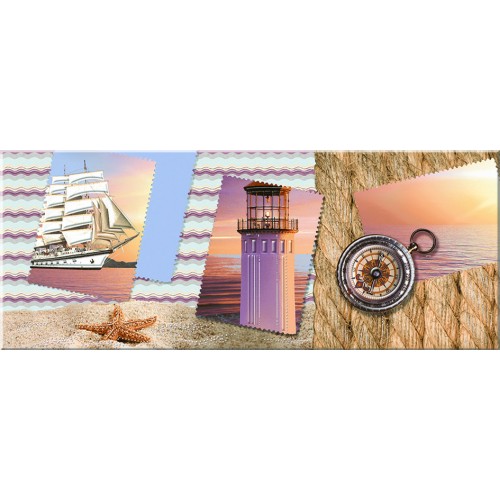Variete Blue Voyage 3 Декор - 505x201 мм/13 шт