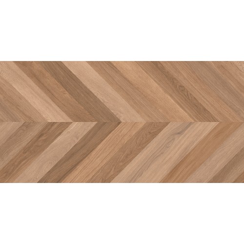 Wood Canarium Chevron M Керамогранит тёмно-бежевый 60х120 матовый карвинг